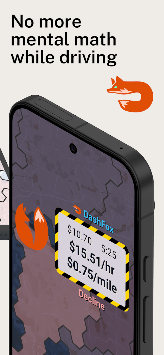 DashFox floating bubble over DoorDash